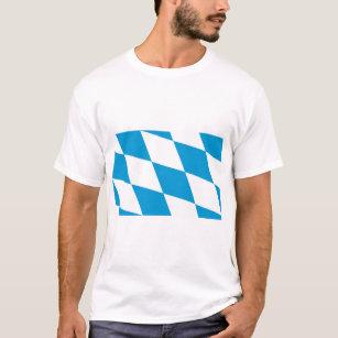 T Shirt with Flag of Bavaria, Germany
