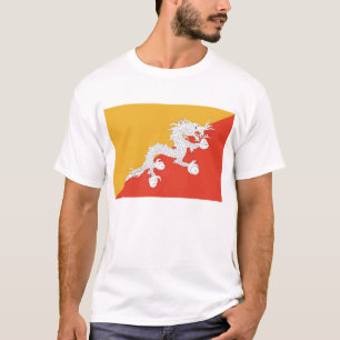 T Shirt with Flag of Bhutan