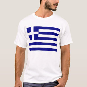 T Shirt with Flag of Greece
