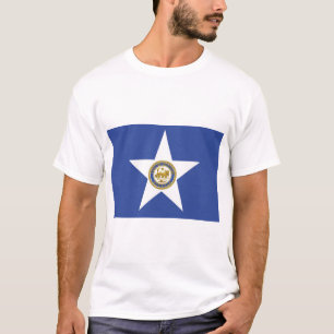T Shirt with Flag of Houston City, Texas, USA