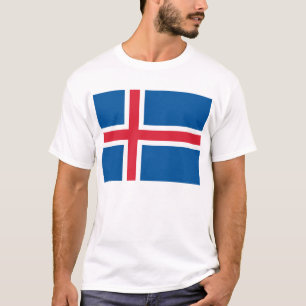 T Shirt with Flag of Iceland