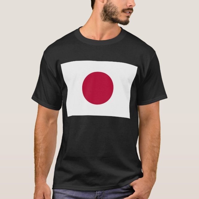 T Shirt with Flag of Japan (Front)