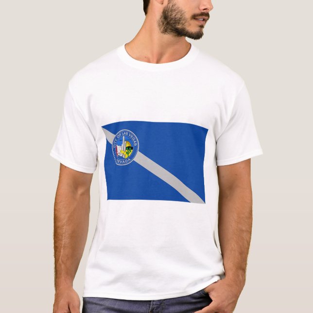 T Shirt with Flag of Las Vegas, USA (Front)