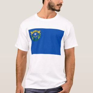 T Shirt with Flag of Nevada State USA