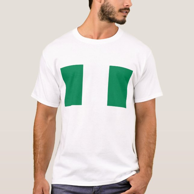 T Shirt with Flag of Nigeria (Front)