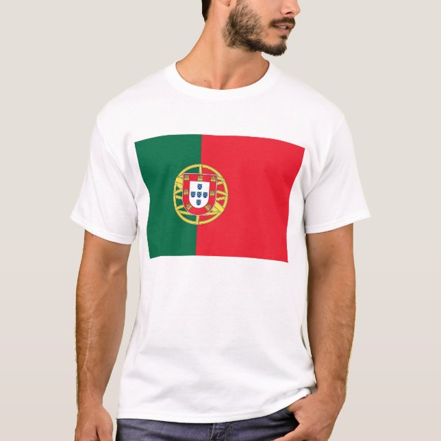 T Shirt with Flag of Portugal (Front)