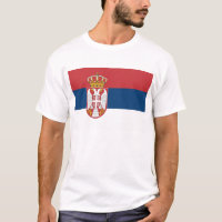 T Shirt with Flag of Serbia