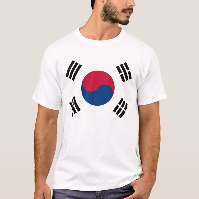 T Shirt with Flag of South Korea (Front)