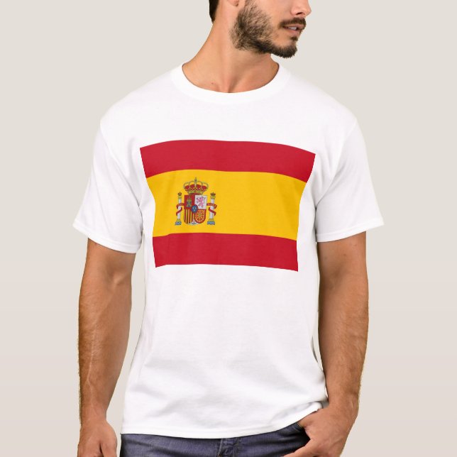 T Shirt with Flag of Spain (Front)