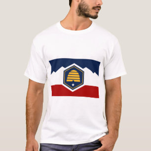 T Shirt with Flag of Utah, USA