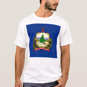 T Shirt with Flag of Vermont State USA