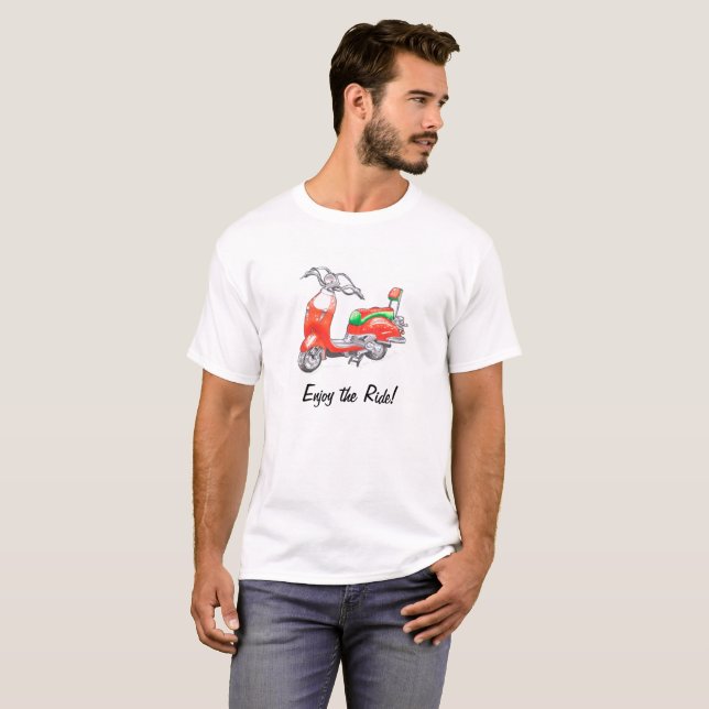T-shirt with funny scooter (Front Full)