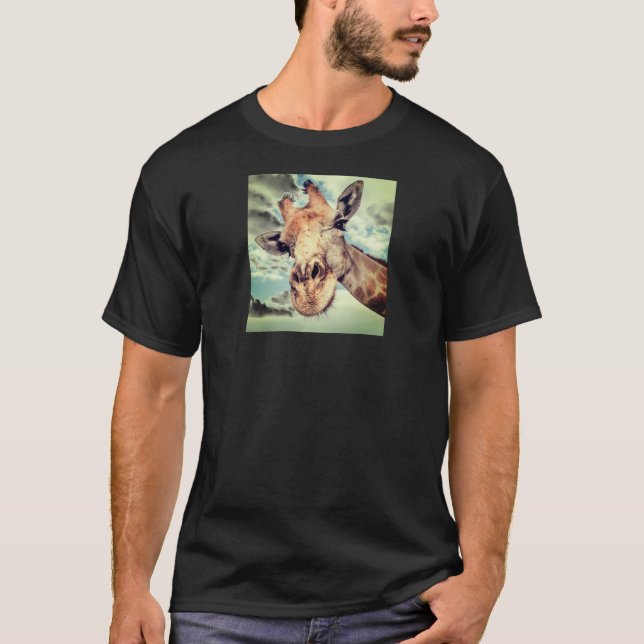 T Shirt with Giraffe Portrait (Front)