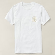 T-shirt with gold logo
