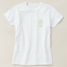 T-shirt with gold logo
