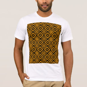 T-shirt with golden flower fabric