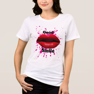 T-shirt with good smile  Tri-Blend shirt