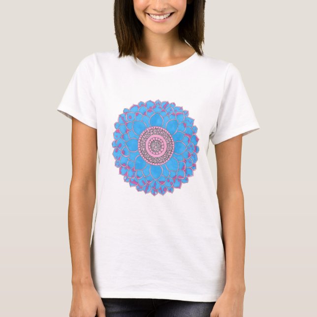 T- shirt  with hand-drawn mandala design  (Front)