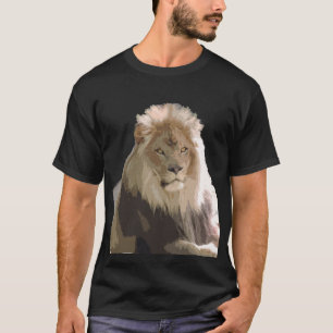 T-Shirt With Lion in a Natural Majestic Pose