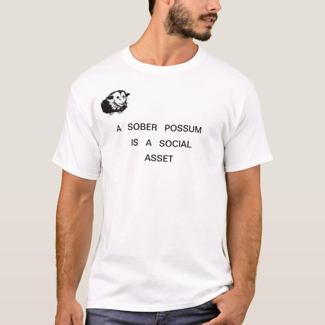 T-shirt with pithy possum (Front)