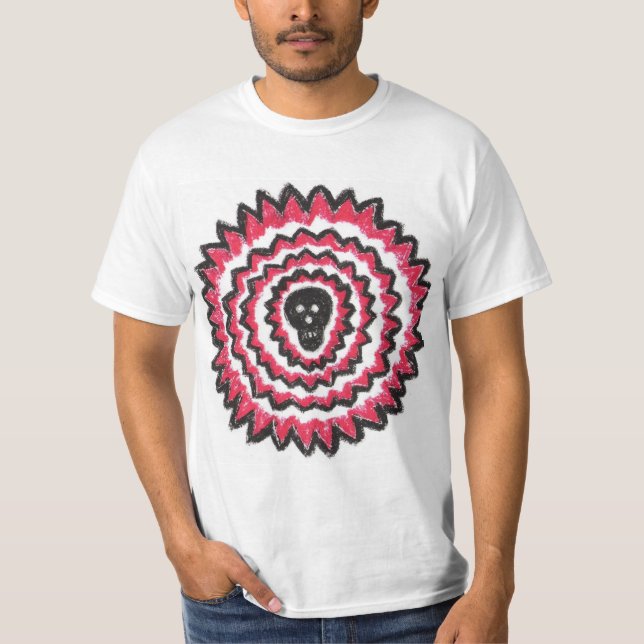 T-Shirt with red and black skull (Front)