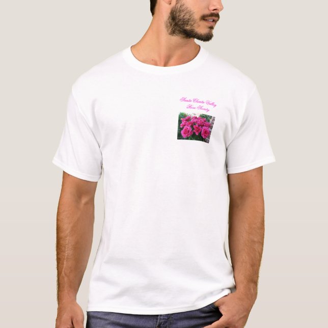 T-Shirt with Small Pink Roses (Front)