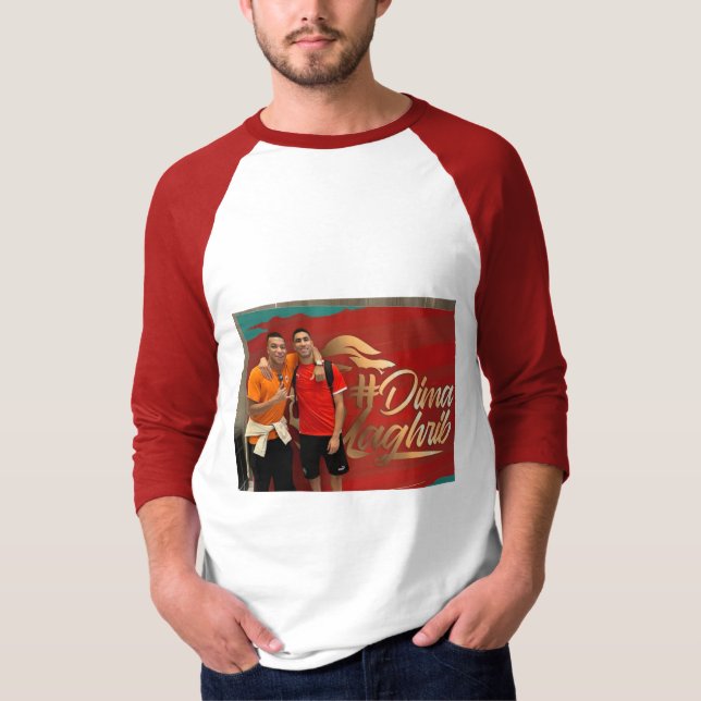 T-shirt with the image of Hakimi and Mbappe (Front)