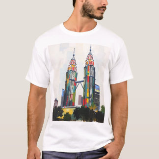 T-Shirt With The Petronas Towers In Malaysia 