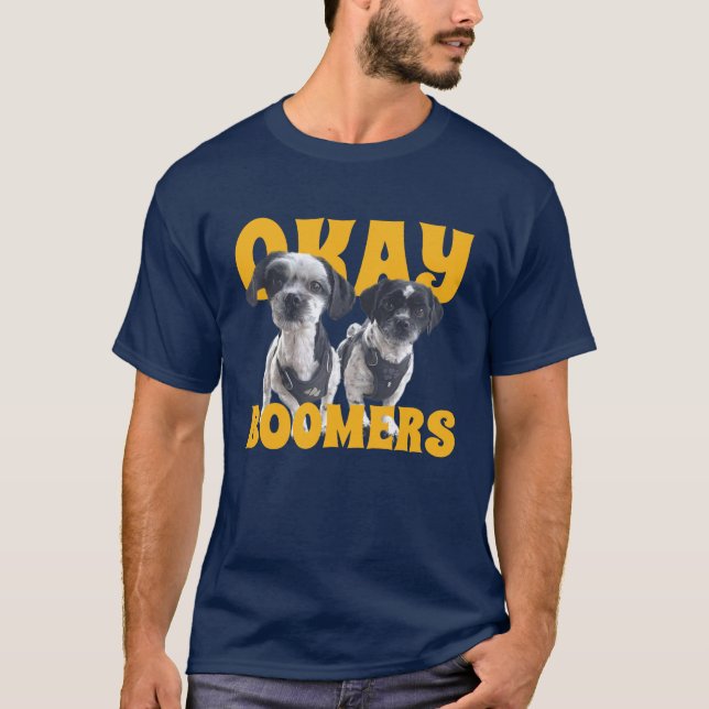 T-SHIRT with two Boomers (little dogs) and text (Front)