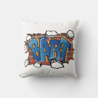 T-ShirtBART" Urban Graffiti Art - Breaking Through Cushion