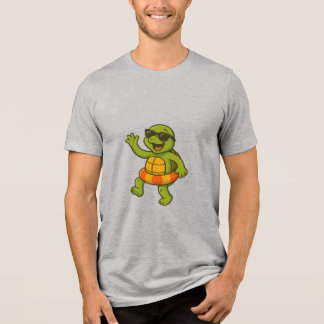 T-ShirtCool Turtle T-Shirt – Casual Ocean-Inspired Tri-Blend Shirt