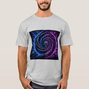 T-ShirtFire vs Ice Skull Vortex Optical Illusion   T-Shirt