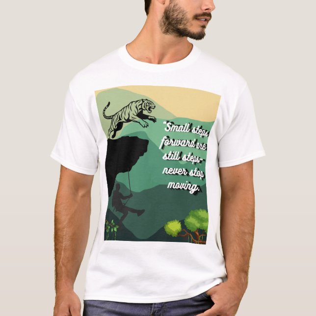 T-ShirtMotivational Tiger & Climber Graphic T-Shir T-Shirt (Front)