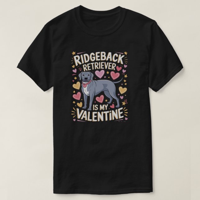 T-shirts love dog is my valentine (Design Front)