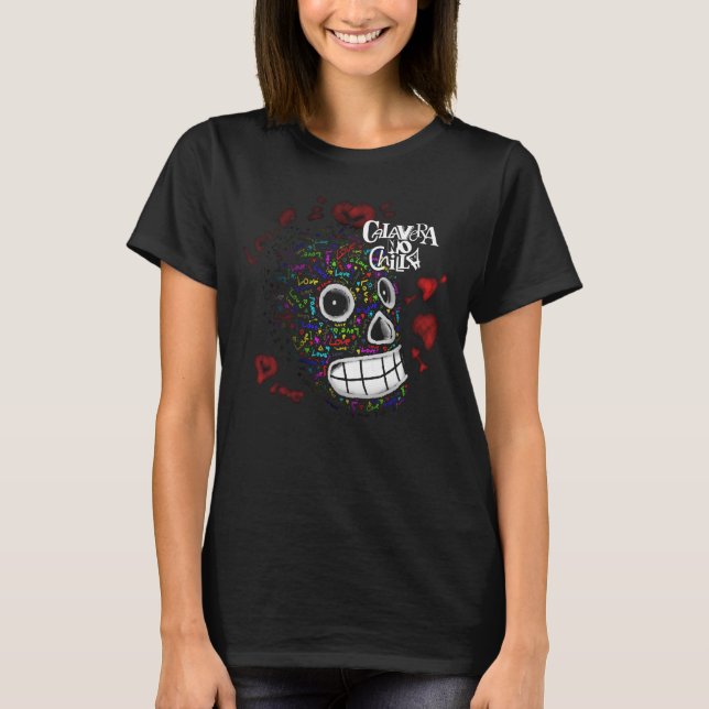 T-shirts with Love skull drawings (Front)