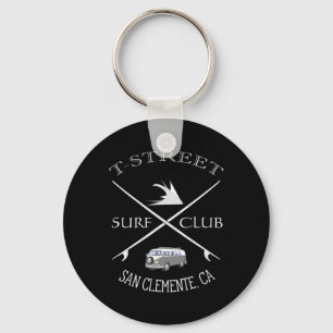 T-street Surf Club San Clemente California  Key Ring