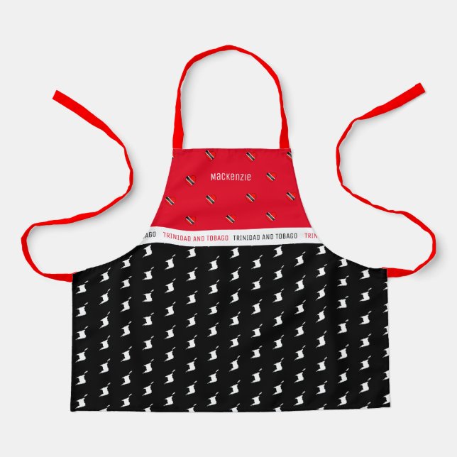 T&T Map with Heart Flag and Your Name Apron (Front)