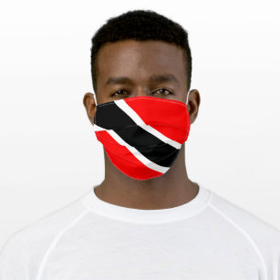 ( T&T ) Red White and Black Flag Cloth Face Mask