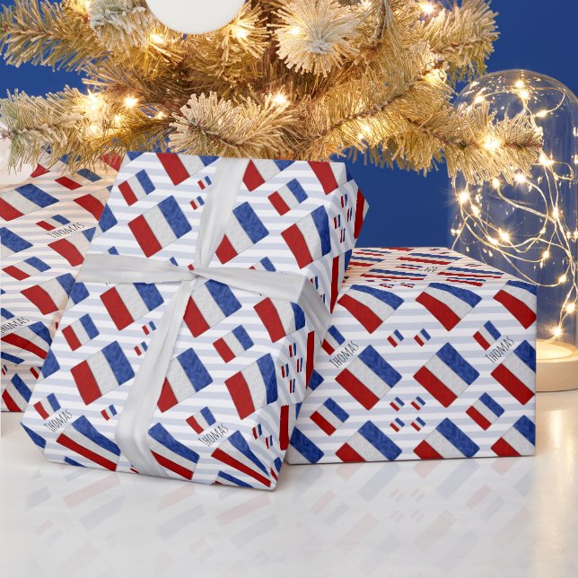 T Tango Nautical Signal Flag | Maritime Code Wrapping Paper (Holidays)