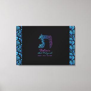 T Tet Hebrew Letter Bat Mitzvah Sign-In Board Canvas Print