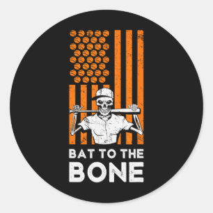 T To The Bone Halloween Sell Skeleton Sell T Usa Classic Round Sticker