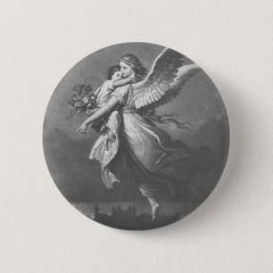 "'T was an angel visted the green earth." 6 Cm Round Badge
