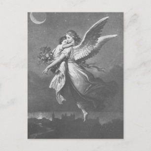 "'T was an angel visted the green earth." Postcard