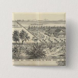 T Winters farm 15 Cm Square Badge