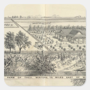 T Winters farm Square Sticker