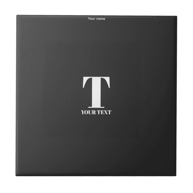 T-Your name custom Ceramic Tile (Front)