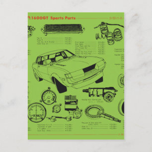 TA22 Celica Tosco Parts Poster Postcard