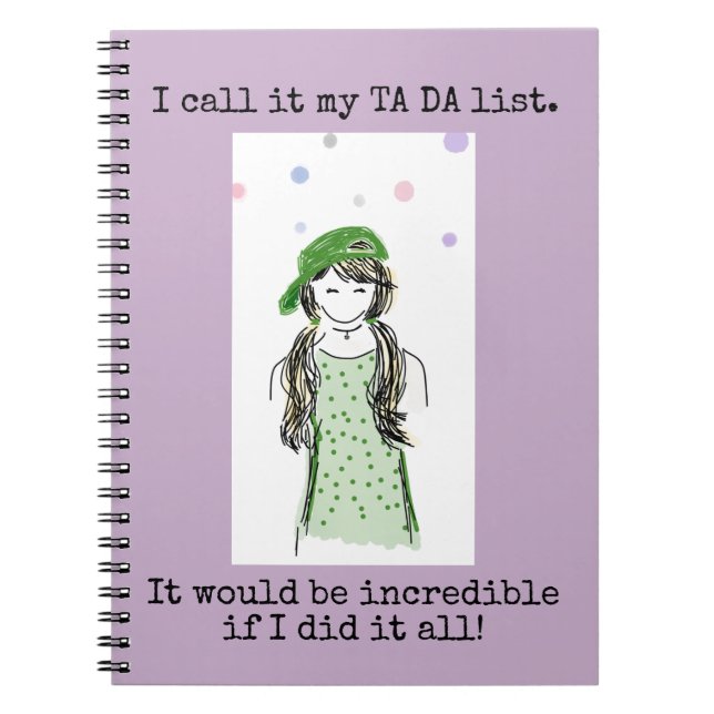 Ta Da List Funny Notebook (Front)