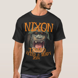 Ta nned Rested & Ready NIXON 2028 President T-Shirt