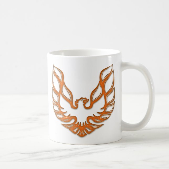 TA Orange Glass Mug - White (Right)